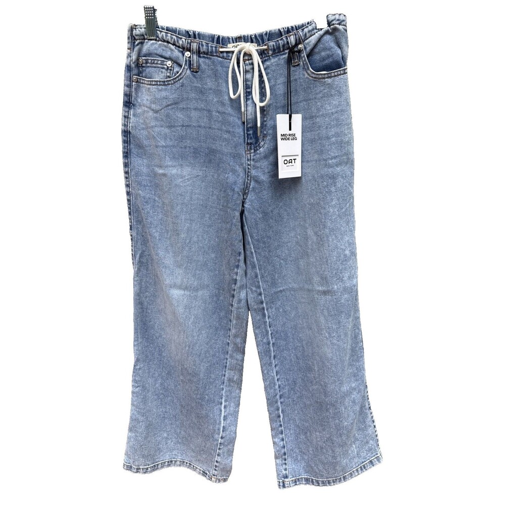 OAT New York Wide Leg CLOUD LUXE Jeans Size 12 / 31 Blue Denim NWT